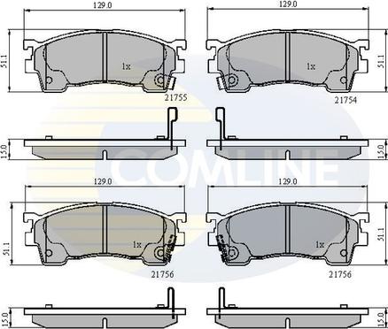 Comline CBP3510 - Комплект спирачно феродо, дискови спирачки vvparts.bg