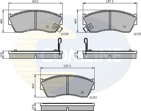 Comline CBP3518 - Комплект спирачно феродо, дискови спирачки vvparts.bg