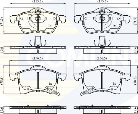 Comline CBP3583 - Комплект спирачно феродо, дискови спирачки vvparts.bg