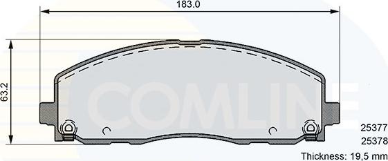 Comline CBP36103 - Комплект спирачно феродо, дискови спирачки vvparts.bg