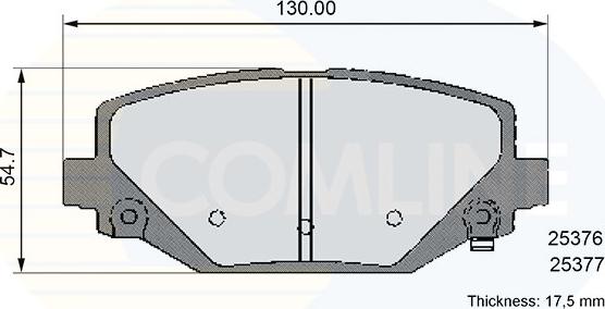 Comline CBP36102 - Комплект спирачно феродо, дискови спирачки vvparts.bg