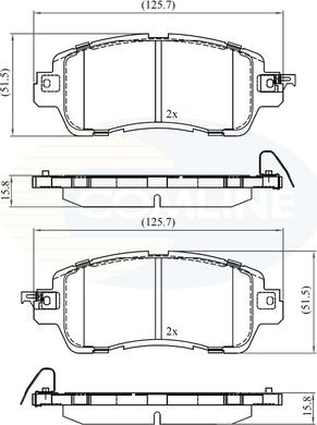 Comline CBP36115 - Комплект спирачно феродо, дискови спирачки vvparts.bg