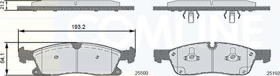 Comline CBP36133 - Комплект спирачно феродо, дискови спирачки vvparts.bg