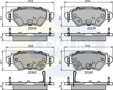 Comline CBP31504 - Комплект спирачно феродо, дискови спирачки vvparts.bg