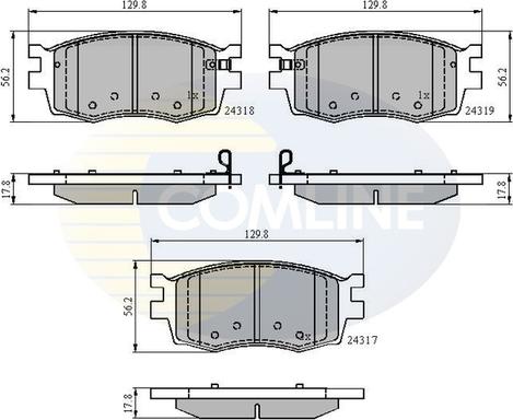 Comline CBP31519 - Комплект спирачно феродо, дискови спирачки vvparts.bg