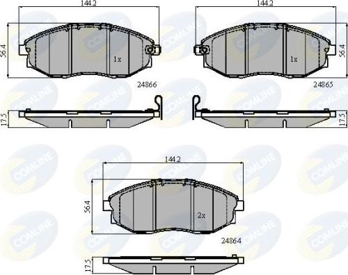 Comline CBP31585 - Комплект спирачно феродо, дискови спирачки vvparts.bg