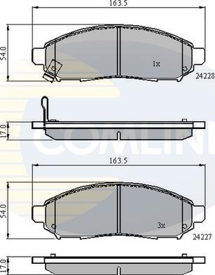 Comline CBP31520 - Комплект спирачно феродо, дискови спирачки vvparts.bg