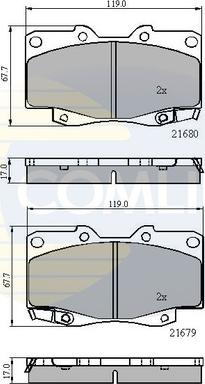 Comline CBP31574 - Комплект спирачно феродо, дискови спирачки vvparts.bg