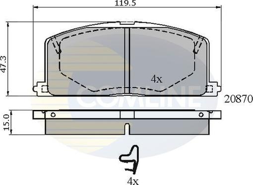 Comline CBP3163 - Комплект спирачно феродо, дискови спирачки vvparts.bg