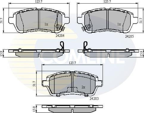 Comline CBP31620 - Комплект спирачно феродо, дискови спирачки vvparts.bg