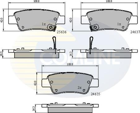 Comline CBP31674 - Комплект спирачно феродо, дискови спирачки vvparts.bg