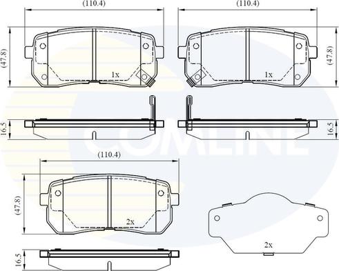 Comline CBP31675 - Комплект спирачно феродо, дискови спирачки vvparts.bg