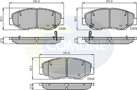 Comline CBP31194 - Комплект спирачно феродо, дискови спирачки vvparts.bg