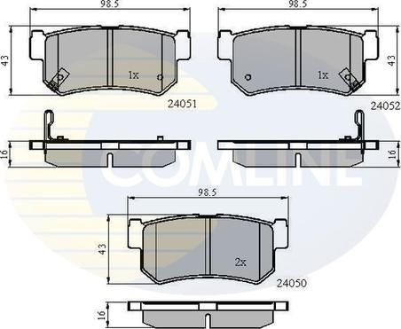 Comline CBP31192 - Комплект спирачно феродо, дискови спирачки vvparts.bg