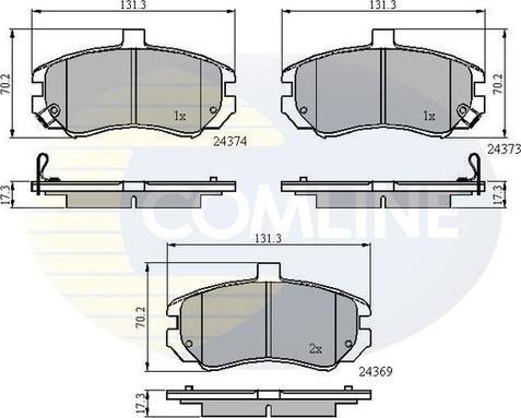 Comline CBP31197 - Комплект спирачно феродо, дискови спирачки vvparts.bg