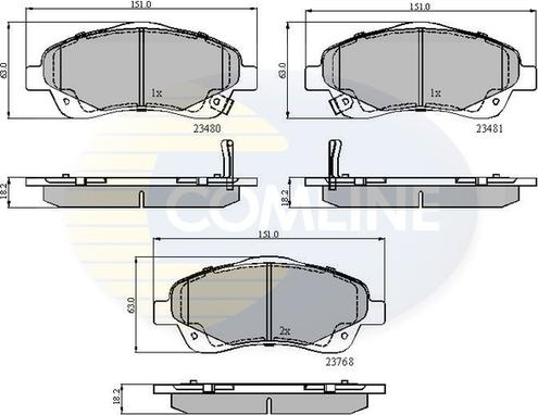 Comline CBP31140 - Комплект спирачно феродо, дискови спирачки vvparts.bg