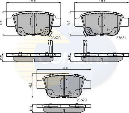 Comline CBP31141 - Комплект спирачно феродо, дискови спирачки vvparts.bg