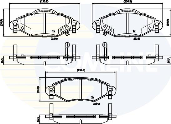 Comline CBP31152 - Комплект спирачно феродо, дискови спирачки vvparts.bg