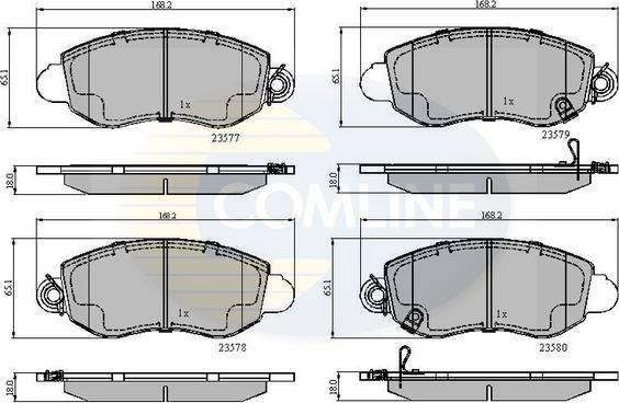 Comline CBP31108 - Комплект спирачно феродо, дискови спирачки vvparts.bg