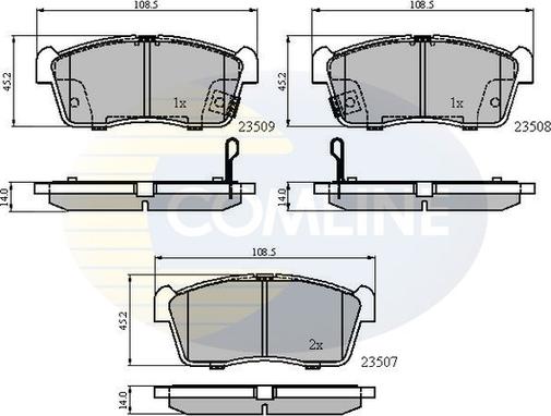 Comline CBP31113 - Комплект спирачно феродо, дискови спирачки vvparts.bg