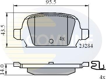 Comline CBP31135 - Комплект спирачно феродо, дискови спирачки vvparts.bg