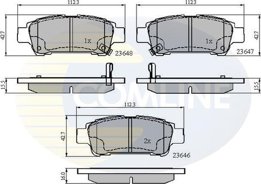 Comline CBP31133 - Комплект спирачно феродо, дискови спирачки vvparts.bg