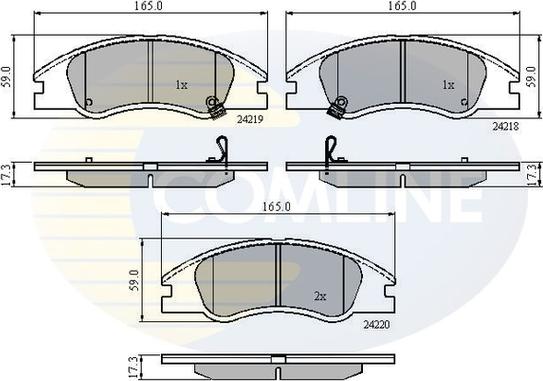 Comline CBP31321 - Комплект спирачно феродо, дискови спирачки vvparts.bg