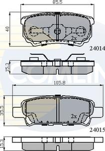 Comline CBP31290 - Комплект спирачно феродо, дискови спирачки vvparts.bg