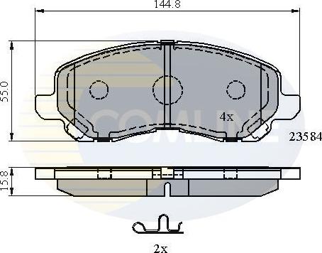 Comline CBP31256 - Комплект спирачно феродо, дискови спирачки vvparts.bg