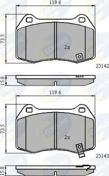 Comline CBP31258 - Комплект спирачно феродо, дискови спирачки vvparts.bg