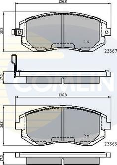 Comline CBP31208 - Комплект спирачно феродо, дискови спирачки vvparts.bg