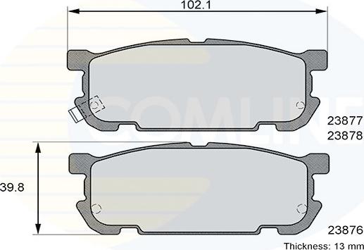 Comline CBP31207 - Комплект спирачно феродо, дискови спирачки vvparts.bg