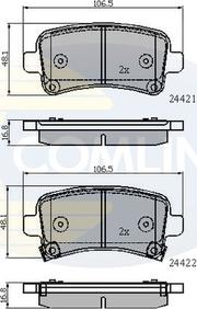 Comline CBP31795 - Комплект спирачно феродо, дискови спирачки vvparts.bg