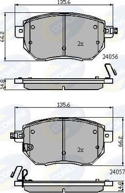 Comline CBP31745 - Комплект спирачно феродо, дискови спирачки vvparts.bg