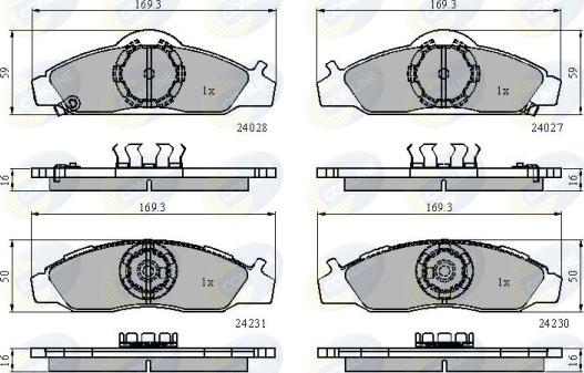 Comline CBP31746 - Комплект спирачно феродо, дискови спирачки vvparts.bg
