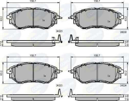 Comline CBP31762 - Комплект спирачно феродо, дискови спирачки vvparts.bg