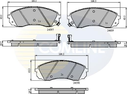 Comline CBP31782 - Комплект спирачно феродо, дискови спирачки vvparts.bg