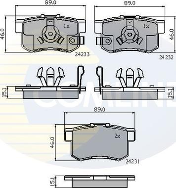 Comline CBP31736 - Комплект спирачно феродо, дискови спирачки vvparts.bg