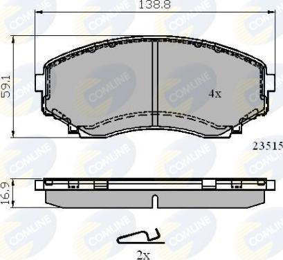 Comline CBP31732 - Комплект спирачно феродо, дискови спирачки vvparts.bg