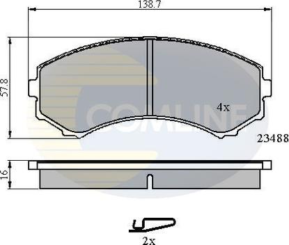 Comline CBP3172 - Комплект спирачно феродо, дискови спирачки vvparts.bg