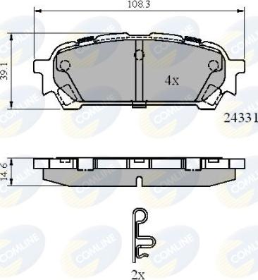 Comline CBP31775 - Комплект спирачно феродо, дискови спирачки vvparts.bg