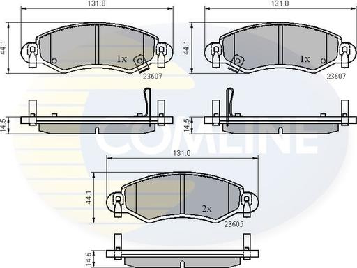 Comline CBP3893 - Комплект спирачно феродо, дискови спирачки vvparts.bg