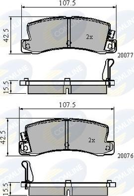 Comline CBP3864 - Комплект спирачно феродо, дискови спирачки vvparts.bg