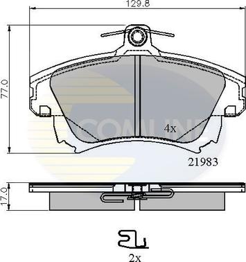 Comline CBP3813 - Комплект спирачно феродо, дискови спирачки vvparts.bg