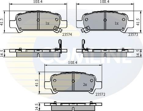 Comline CBP3882 - Комплект спирачно феродо, дискови спирачки vvparts.bg