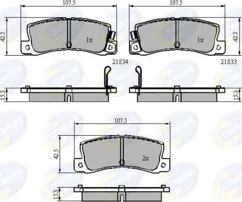 Comline CBP3839 - Комплект спирачно феродо, дискови спирачки vvparts.bg