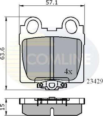 Comline CBP3836 - Комплект спирачно феродо, дискови спирачки vvparts.bg