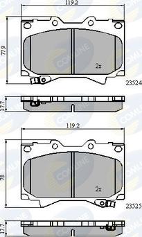 Comline CBP3831 - Комплект спирачно феродо, дискови спирачки vvparts.bg