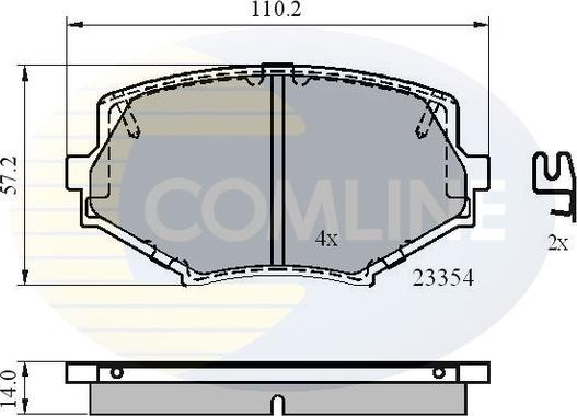 Comline CBP3820 - Комплект спирачно феродо, дискови спирачки vvparts.bg