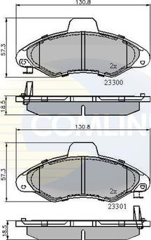 Comline CBP3393 - Комплект спирачно феродо, дискови спирачки vvparts.bg